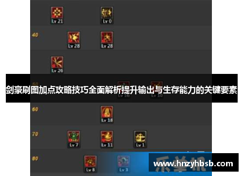 剑豪刷图加点攻略技巧全面解析提升输出与生存能力的关键要素